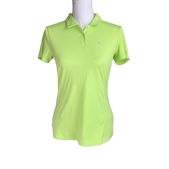 Puma Dry Cell Gold Polo Shirt Short Sleeve Neon Size XS - Picture 4 of 17
